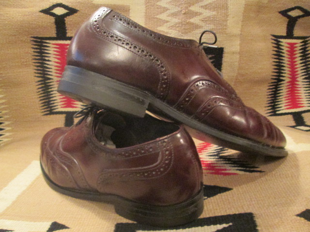 画像4: 抜群◆USA製ビンテージ　ウイングチップ革靴　9　1/2M*紳士