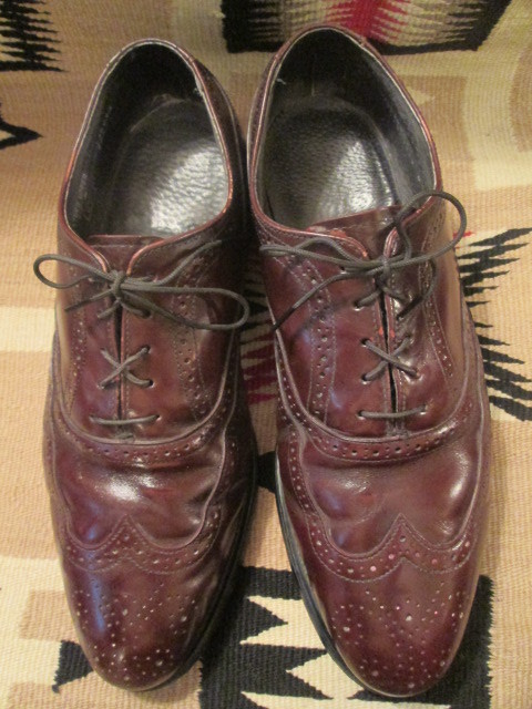 画像2: 抜群◆USA製ビンテージ　ウイングチップ革靴　9　1/2M*紳士