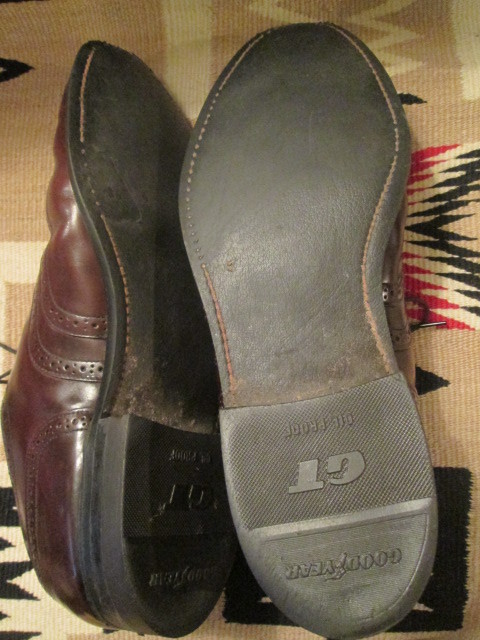画像5: 抜群◆USA製ビンテージ　ウイングチップ革靴　9　1/2M*紳士