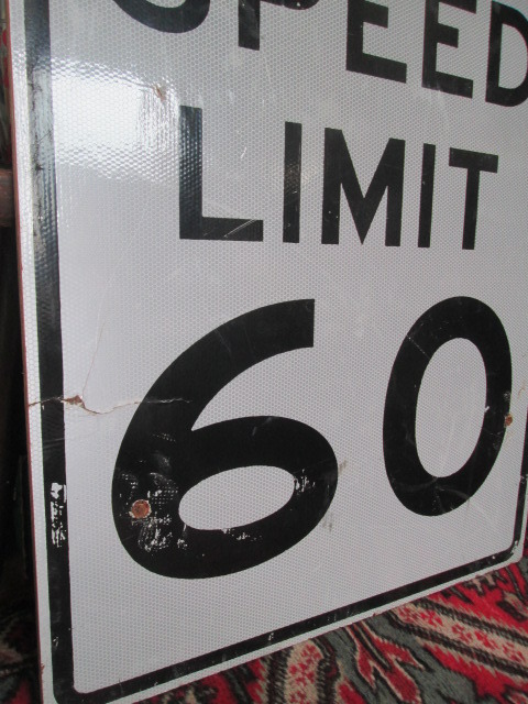 画像2: BIG■Vintage50's〜(木製) USAヴィンテージ道路標識Speed Limit60 
