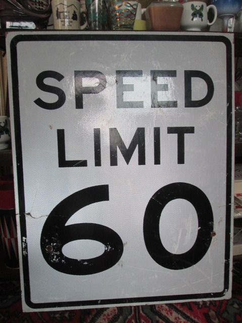 画像1: BIG■Vintage50's〜(木製) USAヴィンテージ道路標識Speed Limit60 