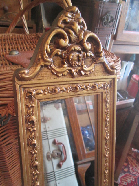 画像1: ◆USA製アンティーク　縦長壁掛けミラー　鏡Antique 店舗什器