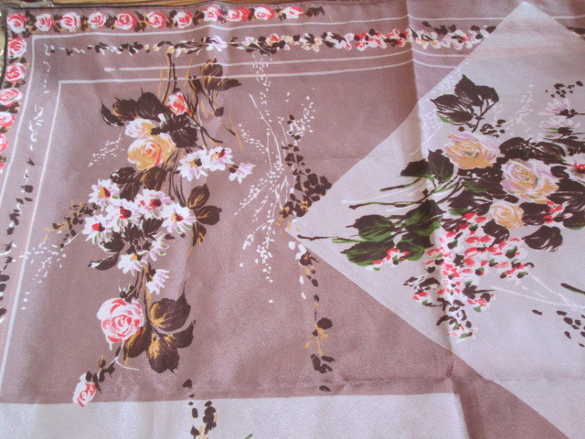画像4: ヴィンテージ　スカーフ　花柄　欧州　大判