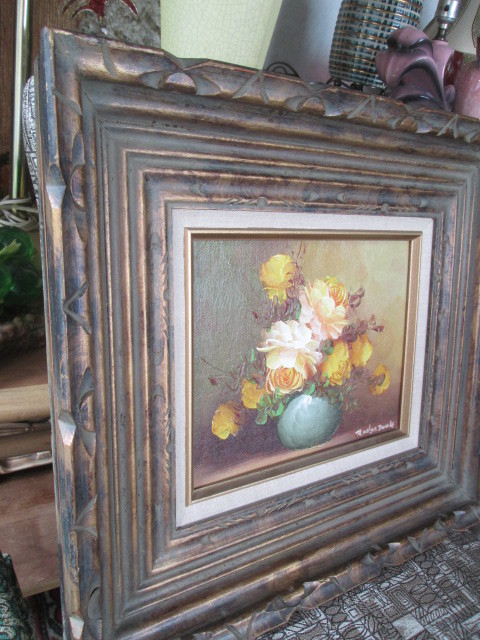 画像5: Old アンティーク　花の絵画　油彩 Antique　USAアメリカ 