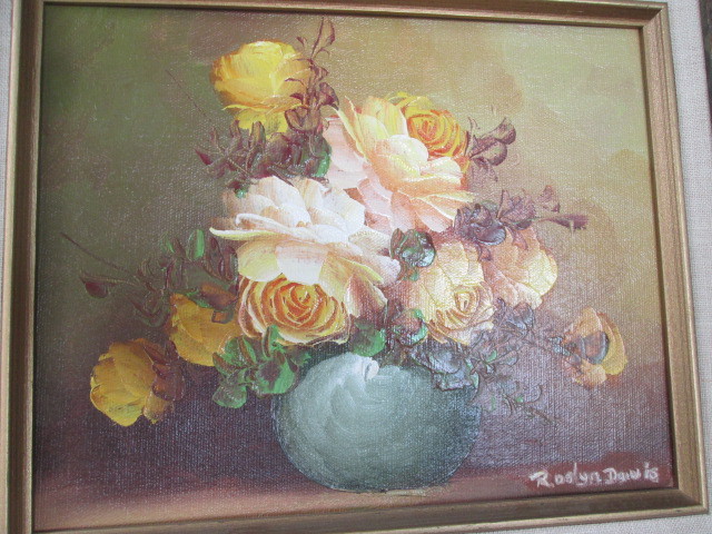 画像2: Old アンティーク　花の絵画　油彩 Antique　USAアメリカ 