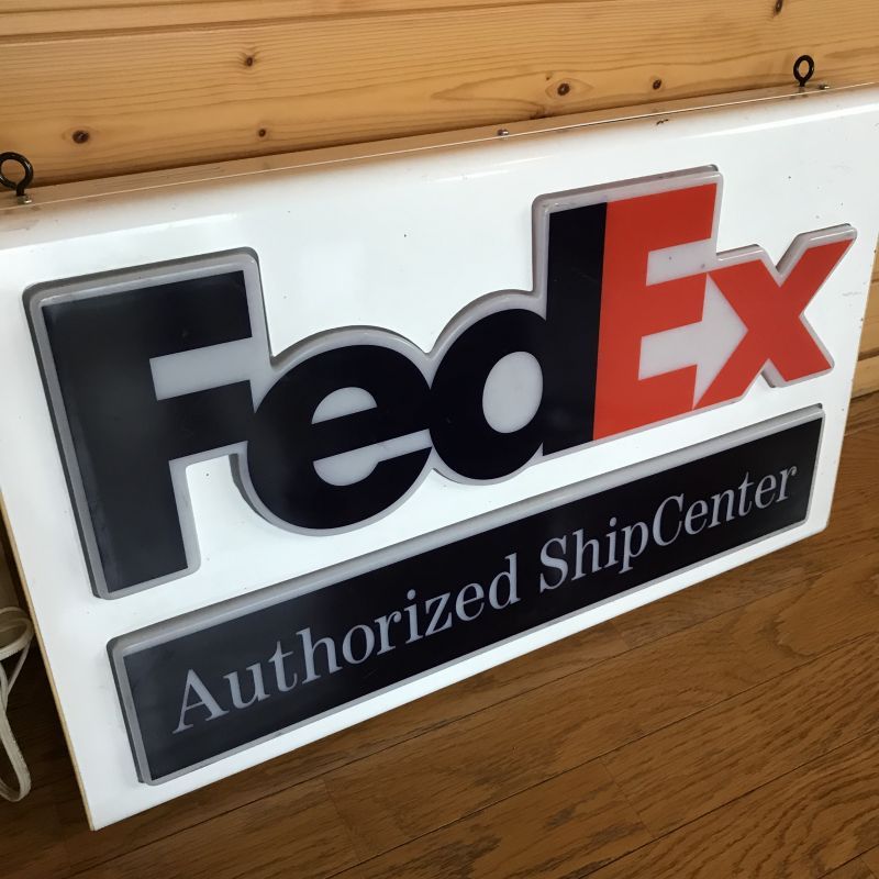 激レア！アメリカンアンティーク FEDEX電飾看板 店舗什器ストア