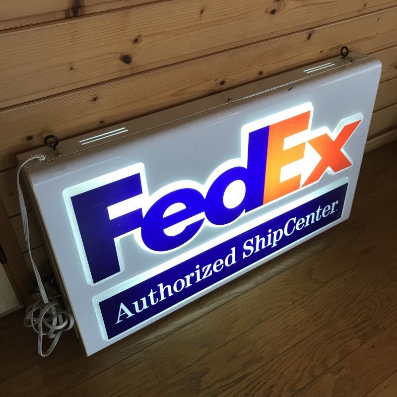 激レア！アメリカンアンティーク FEDEX電飾看板 店舗什器ストア