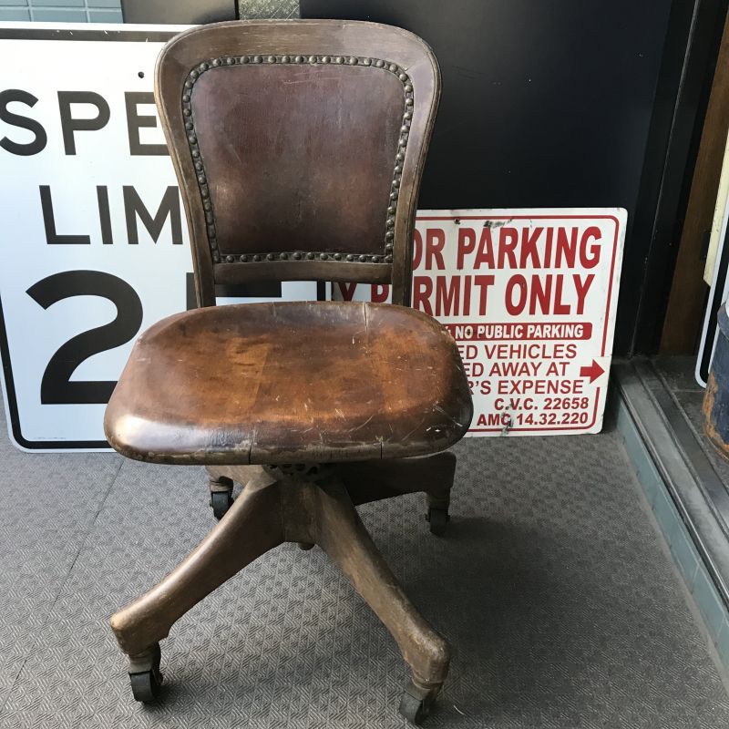 レア！20s〜30s アメリカアンティーク 木製インダストリアルチェア椅子 