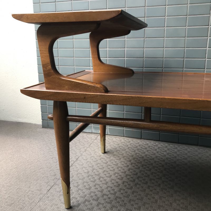 希少！60's アメリカアンティーク LANE木製テーブル USA製ヴィンテージ 