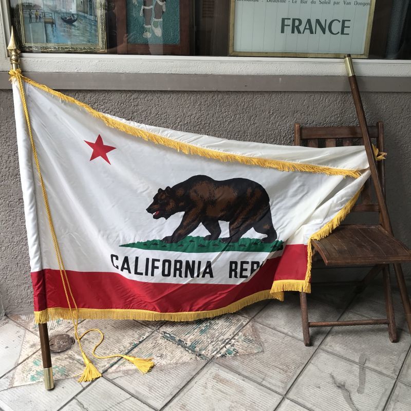 爆安 USA製 CALIFORNIA REPUBLIC カリフォルニア州旗 アメリカ 128cm