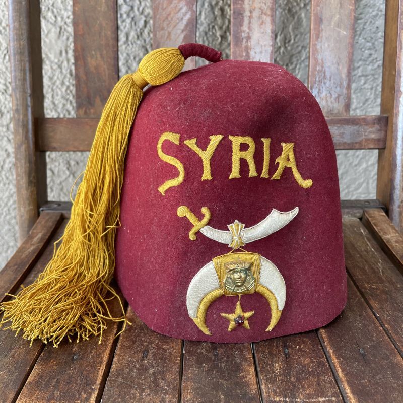 超レア 50 S 秘密結社 中東シリア フリーメイソンの帽子アンティーク 60sヴィンテージ古着衣装 Antique Bitte