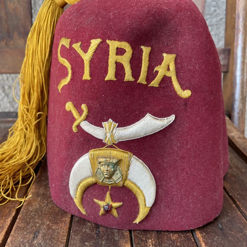画像2: 超レア！50's〜秘密結社　中東シリア　フリーメイソンの帽子アンティーク/60sヴィンテージ古着衣装