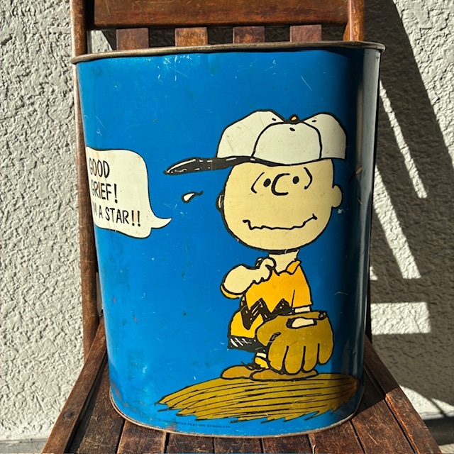 画像3: 貴重！60's スヌーピー　SNOOPYゴミ箱　アメリカアンティーク雑貨/チャーリーブラウン50'sスマーフUSAヴィンテージ古着ディズニーアメカジ