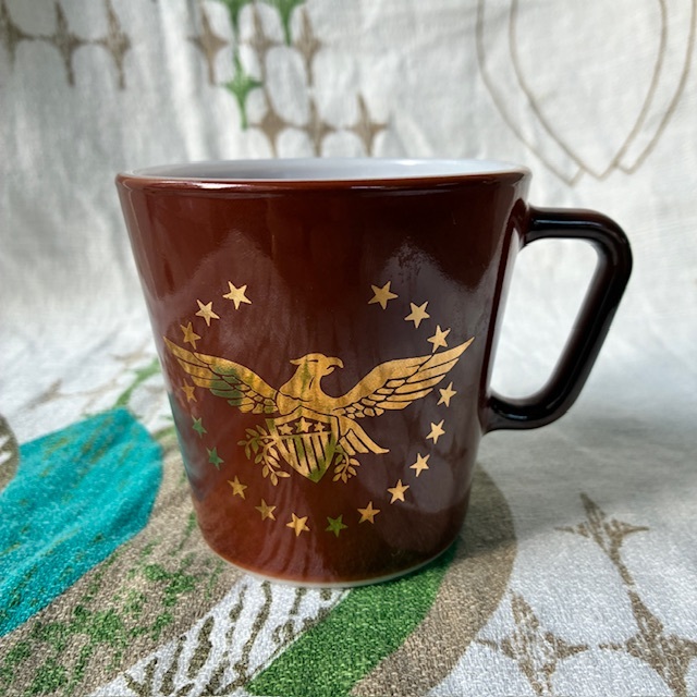 画像1: 希少！ 70's イーグル星条旗柄PYREXパイレックス　マグカップ　アメリカヴィンテージ食器USA/fiestaヘーゼルアトラスfiestaレストランダイナー