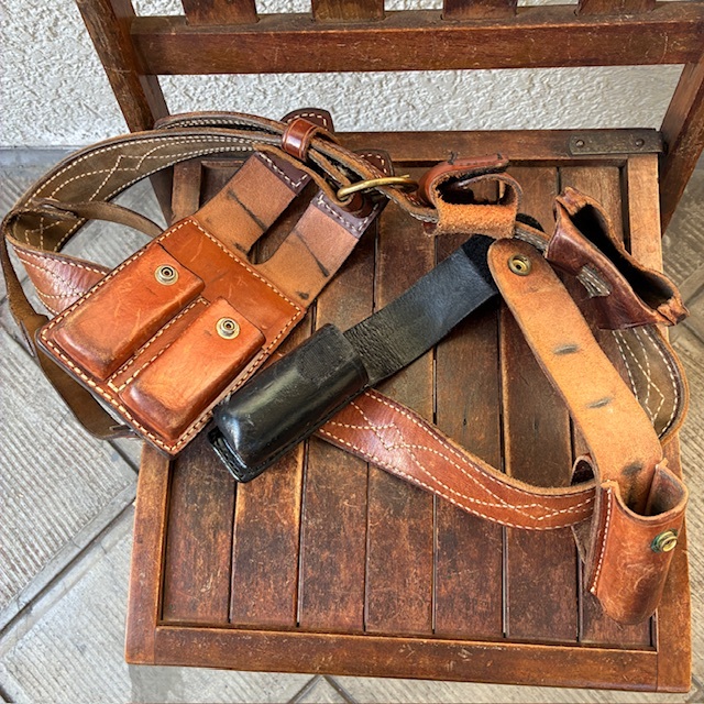 画像10: 貴重！USAヴィンテージ本革レザー小道具ポケット多数ベルト　アメリカ製　/古道具テキサス州ウエスタン革靴トラッドネイティブ古着